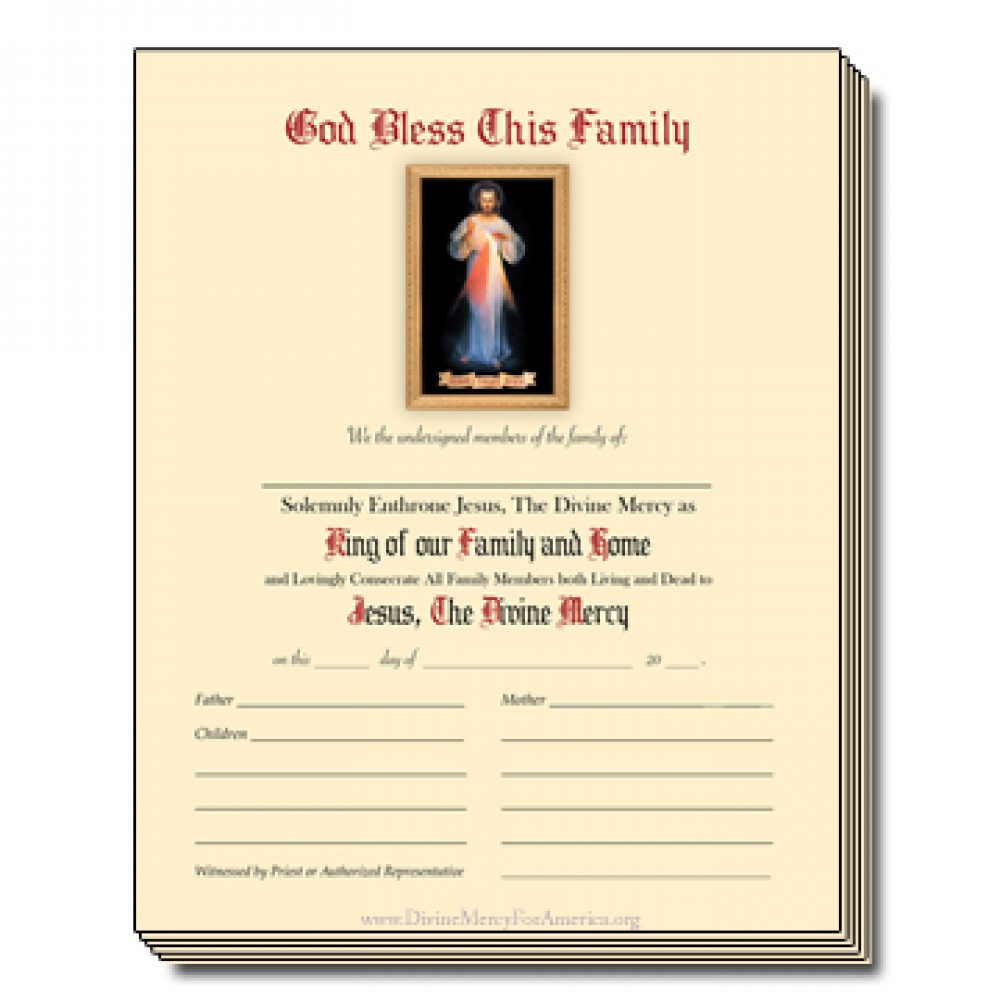 Enthronement Certificate